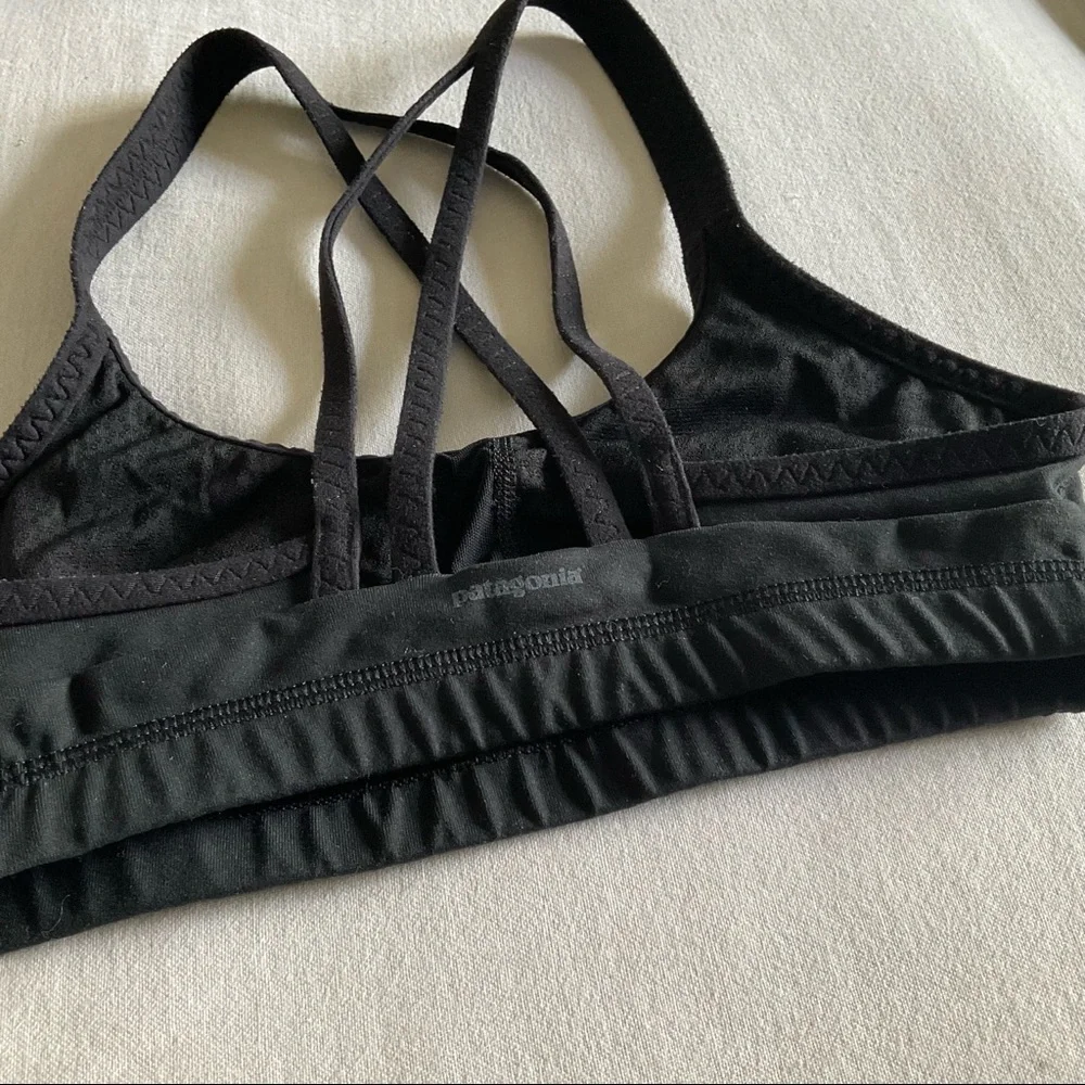 Black Cross Back Patagonia Sports Bra - Picture 3 of 5